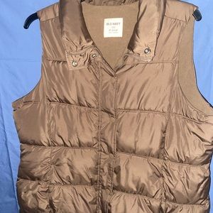 Old Navy Puffer Vest XL Tan